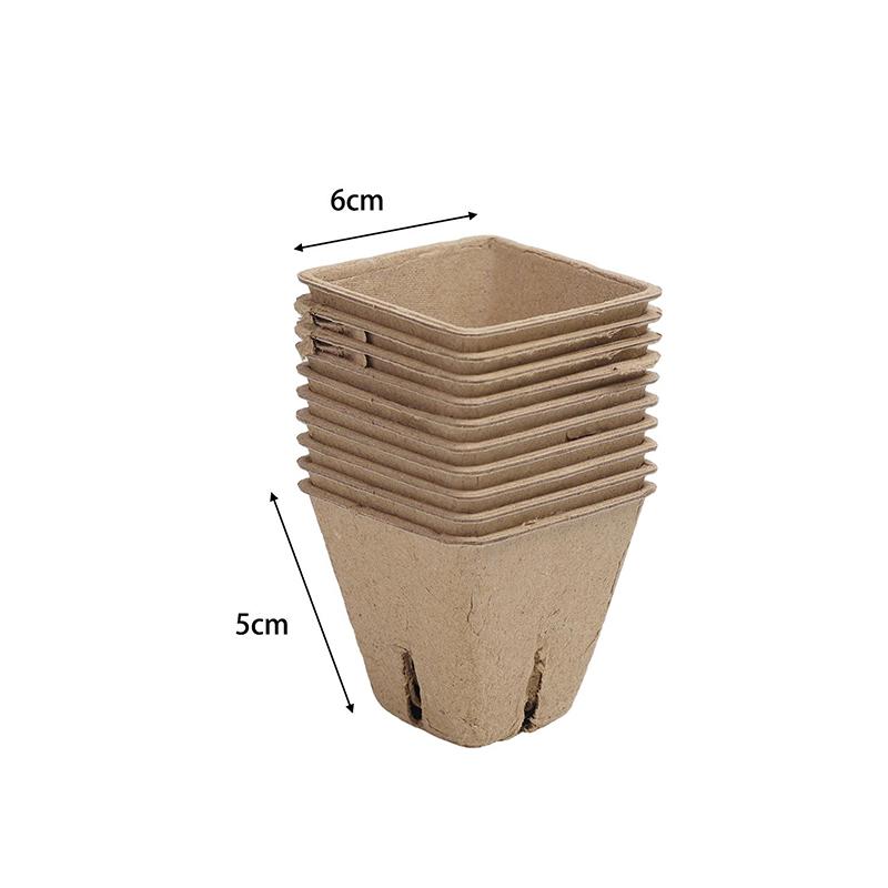 

Биоразлагаемые горшочки и стаканчики для рассады с дренажными отверстиями Горшки для питомника садовых растений Лотки для проращивания семян овощей Садовые инструменты 10PCS