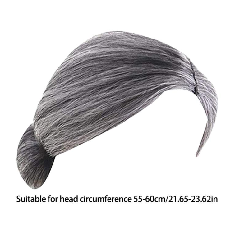 100 Days of School Old Lady Wig Costume Grandma Wig Glasses Necklace Old Lady Cosplay Set for Halloween Dress Up Party