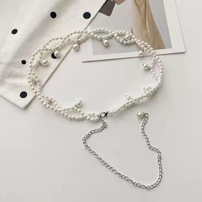 Literary Temperament Elegant Pearl Belt Waist Belt Female Girls Dress Belts