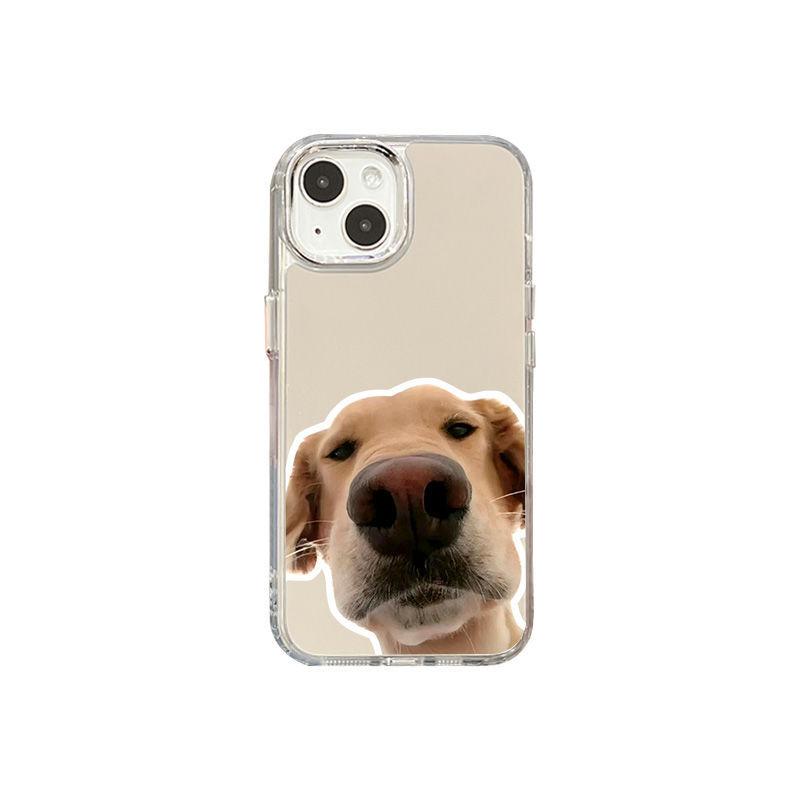 Head Down Dog for iPhone17promax Mobile Phone Case 16 Niche 14/13 Apple 15 All-inclusive Makeup Mirror