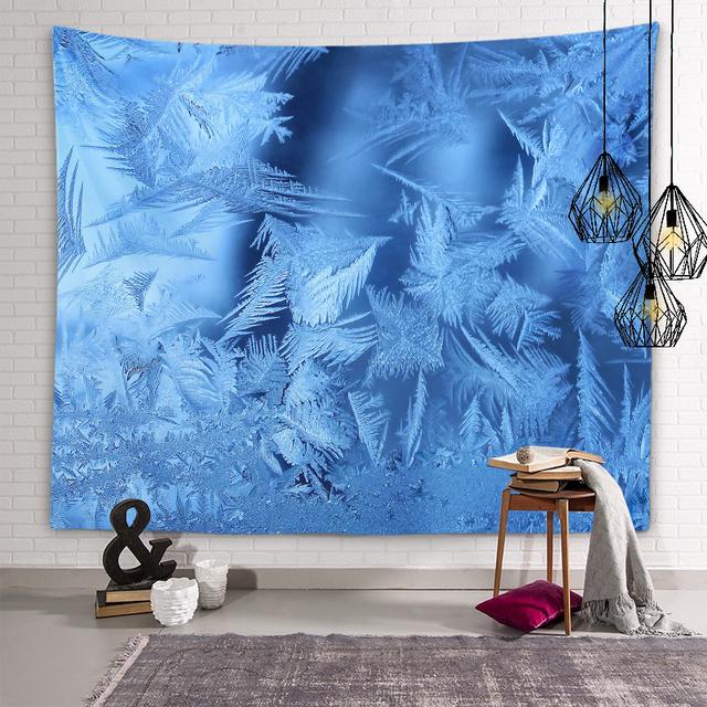 Zimní sněhová vločka vzor ledu Nástěnná dekorace Tapiserie Nástěnné umění Osobnost Tapiserie Obývací pokoj Ložnice Pokoj Domácí dekorace