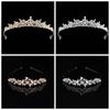 2pcs Sparkling Rhinestone Queen Crown Bride Headdress Wedding Jewelry  Birthday Party