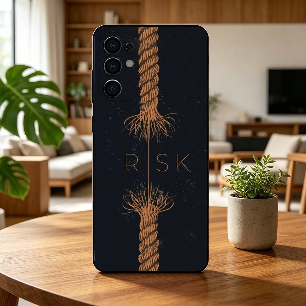 Day Trader RISK RICH   Phone Case For Samsung S25,S24,S21,S22,S23,S30,Ultra,S20,Plus,Fe,Lite,Note,10,Black Cover