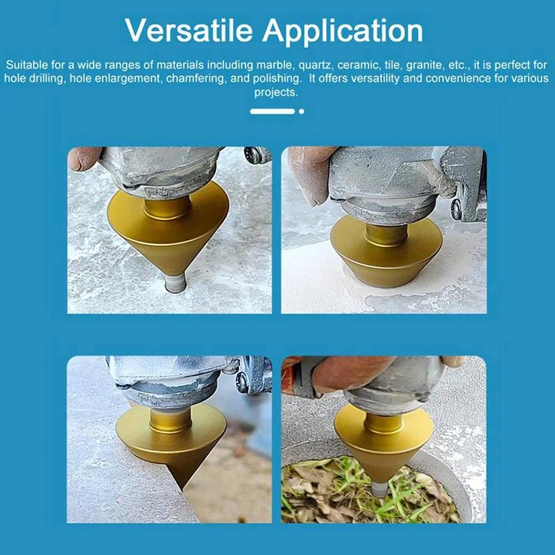 Diamond Beveling Chamfer Bit M10 M14 Thread Diamond Countersink Drill Bit Hole Opener Ceramic Tile Drilling and Enlarging Drill