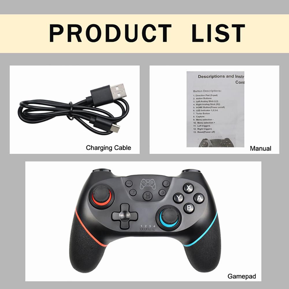 Bluetooth-Compatible Wireless Controller for Switch 2 & Switch 1 & Oled Console Gamepad Android PC Joystick Controle with 6-Axis
