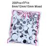 100pcs/200pcs Self-adhesive Googly Wiggle Eyes for DIY Scrapbooking Crafts Projects DIY Dolls Accessories Eyes Handmade Toys