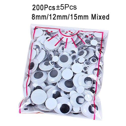 100pcs/200pcs Self-adhesive Googly Wiggle Eyes for DIY Scrapbooking Crafts Projects DIY Dolls Accessories Eyes Handmade Toys