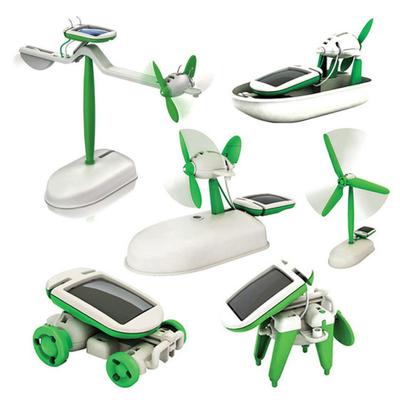 1 Set 6-in-1 Solar Robot Toy DIY Handmade DIY Solar Powered Robot