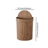 Trash Can Rubbish Bucket Round Trash Container High Capacity Storage Bin