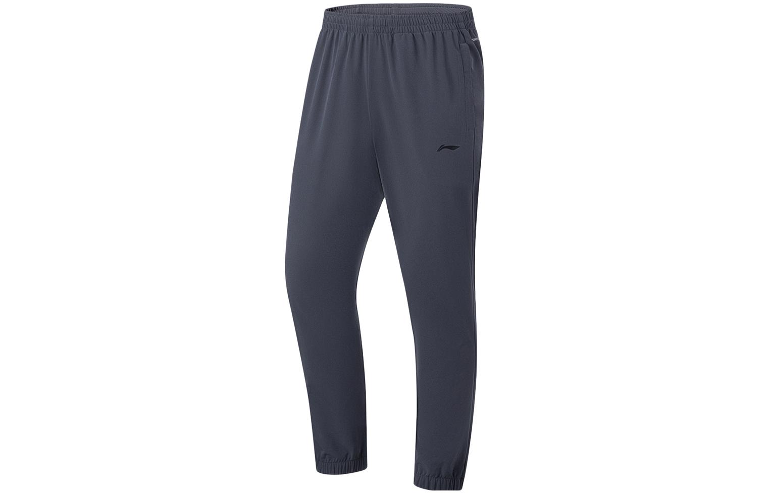 Li Ning Fitness Series Knitted Sweatpants Men s Ebony Black AYKU659-2 S