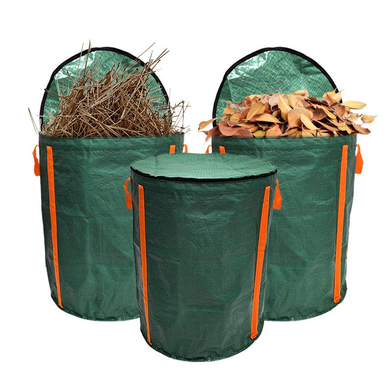 Durable Waterproof Garden Bag with Lid for Leaves, Branches, and Weeds Collection