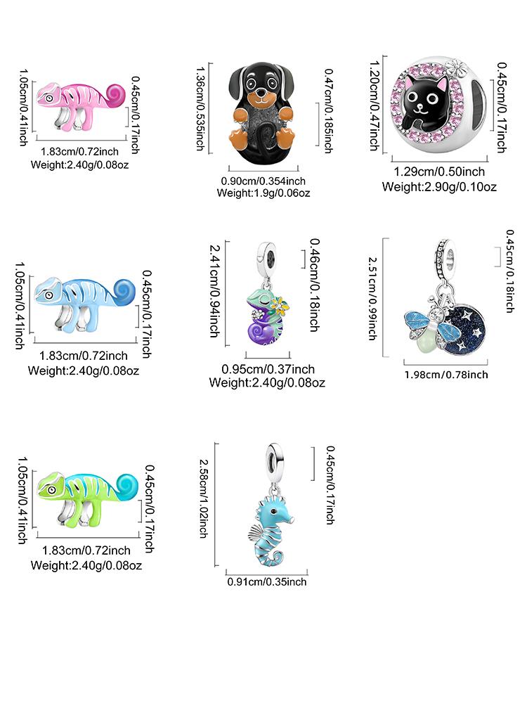 Copper Cat Luminous Firefly Sausage Dog Charms Bead Fit Diy Bracelet Bangle Making Gift Of High Quality Jewelry