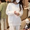 2025 Autumn/Winter Women's White Mink Velvet Sweater - Soft Mohair, Retro Japanese Style, Cozy Outerwear.