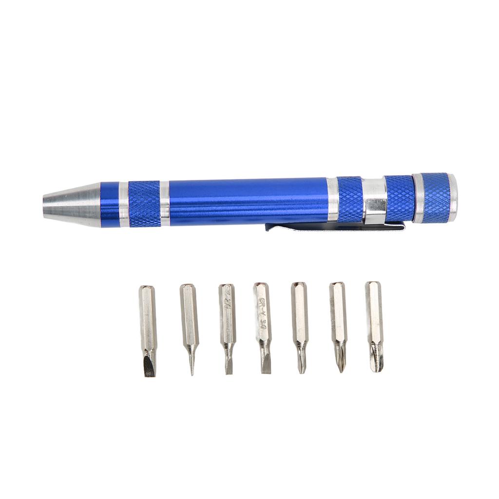 Multipurpose Screwdriver Set 8 in 1 Mini Hand Pen Screwdriver Magnetic Type Multipurpose for Fine Screws
