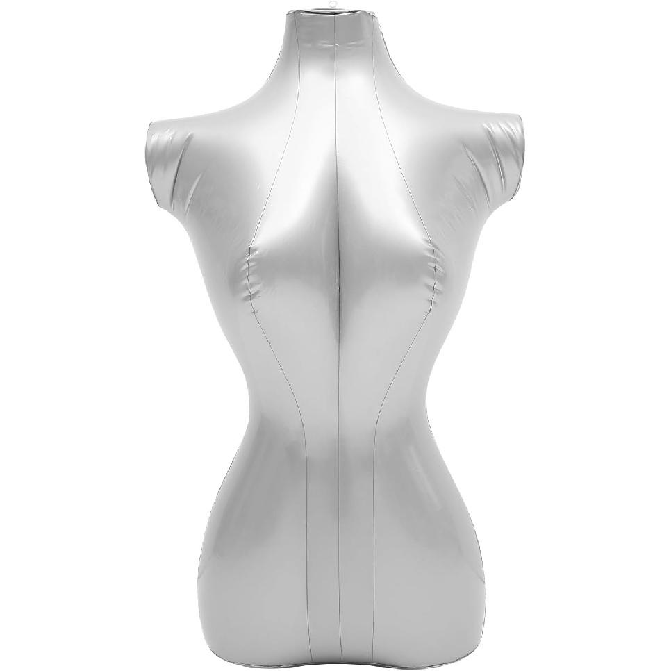 Female Mannequin Torso, 27'' Height Inflatable Half Body Model Shirt Form Display Soft Body Clothing for Upper Body Clothing Window Display Props