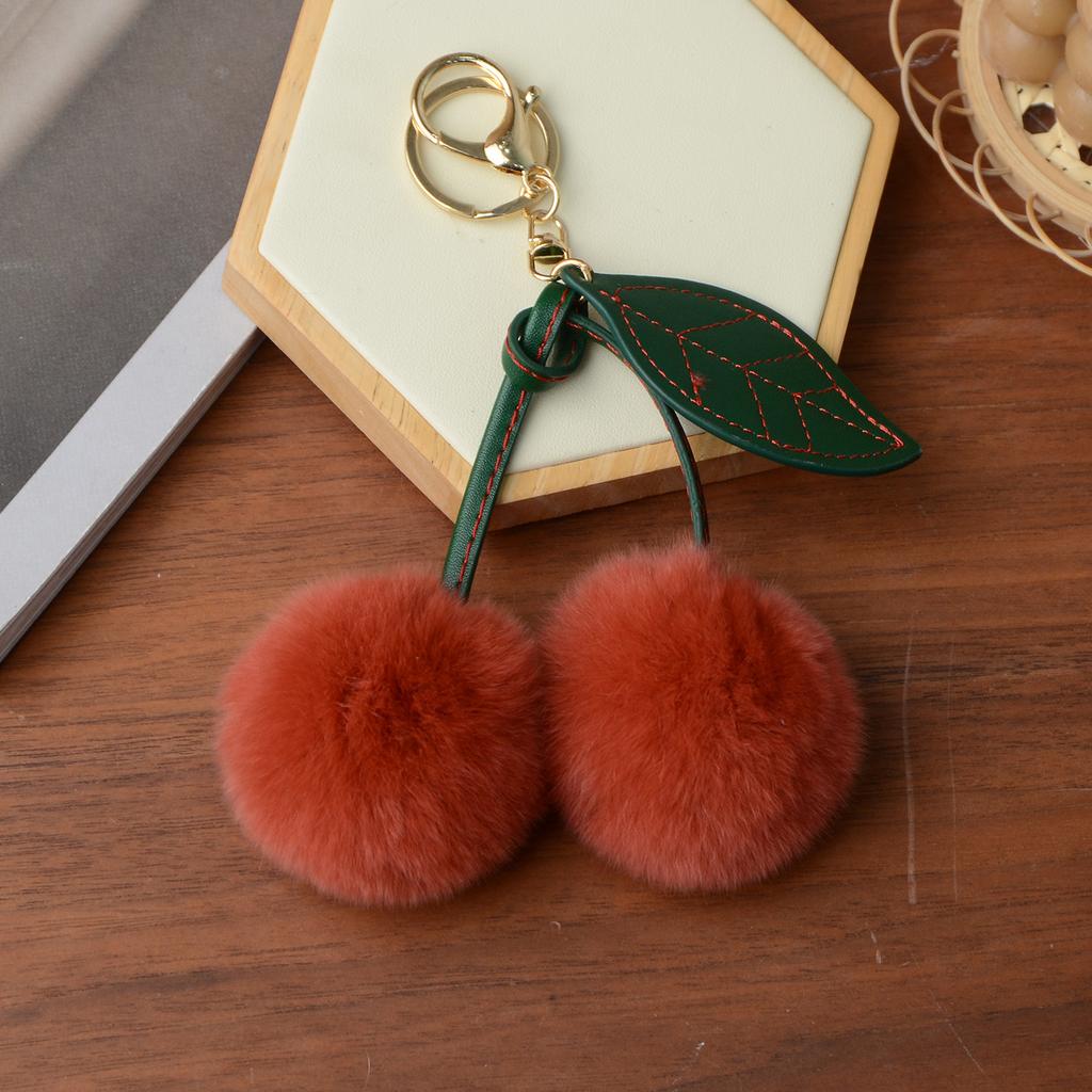 Cherry Keychain Cherry Accessories Bag Charms for Handbags Gifts for Women Plush Purse Charms Handbags Pendant for Women Girls