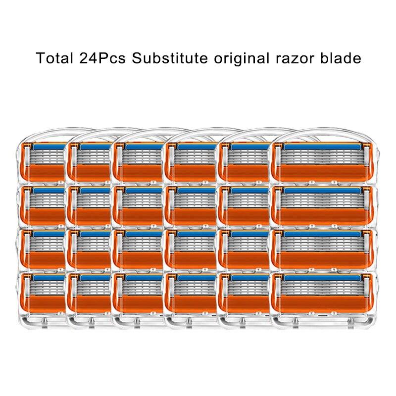 Replacement Shaving Cartridges for Selected 5-Blade Snap-On Razor Handles