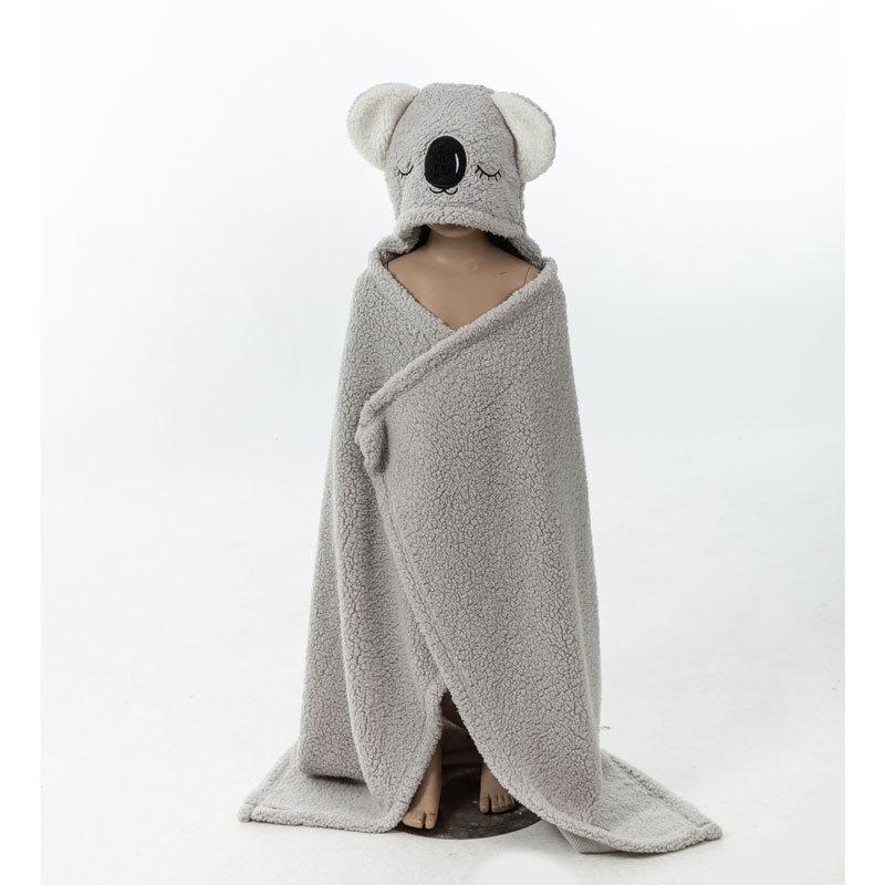 Thickened Velveteen Lamb's Wool Blanket & Shawl - Sofa Throw, Office, Kids Embroidery