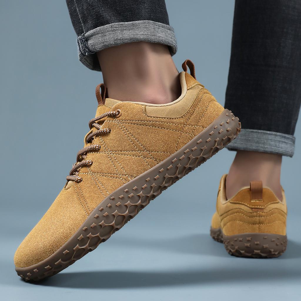 TUINANLE Mid Top Barefoot Shoes Mens Womens Wide Toe Hiking Boots Outdoor Non-Slip Trail-Running Shoes