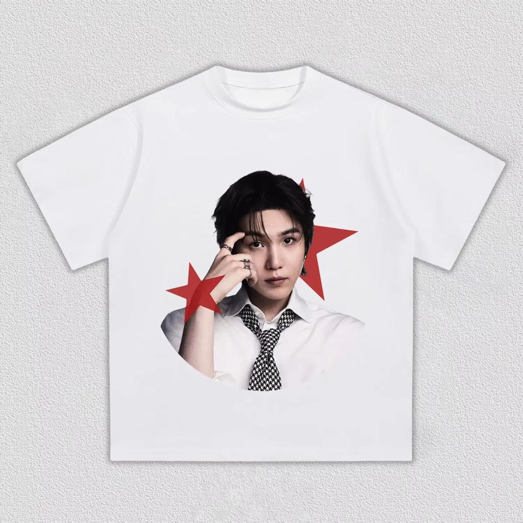 2026 BTS Welttournee Arirang Suga Muster Kpop Lässiges Mode Unisex Damen und Herren T-Shirt