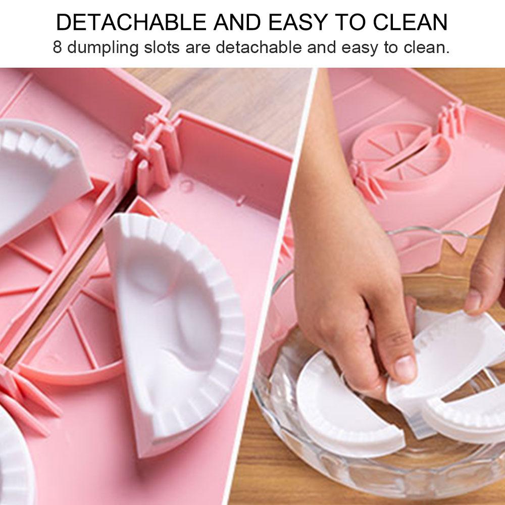 Dumplings Maker Tool Jiaozi Pierogi Form Du kan göra 8 dumplings åt gången Bakformar Bakverk Kökstillbehör