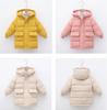 Kids Down Long Outerwear Autumn Winter Clothes Boys Girls Cotton-Padded Parka Jackets Big Children Thick Warm Cotton Coats