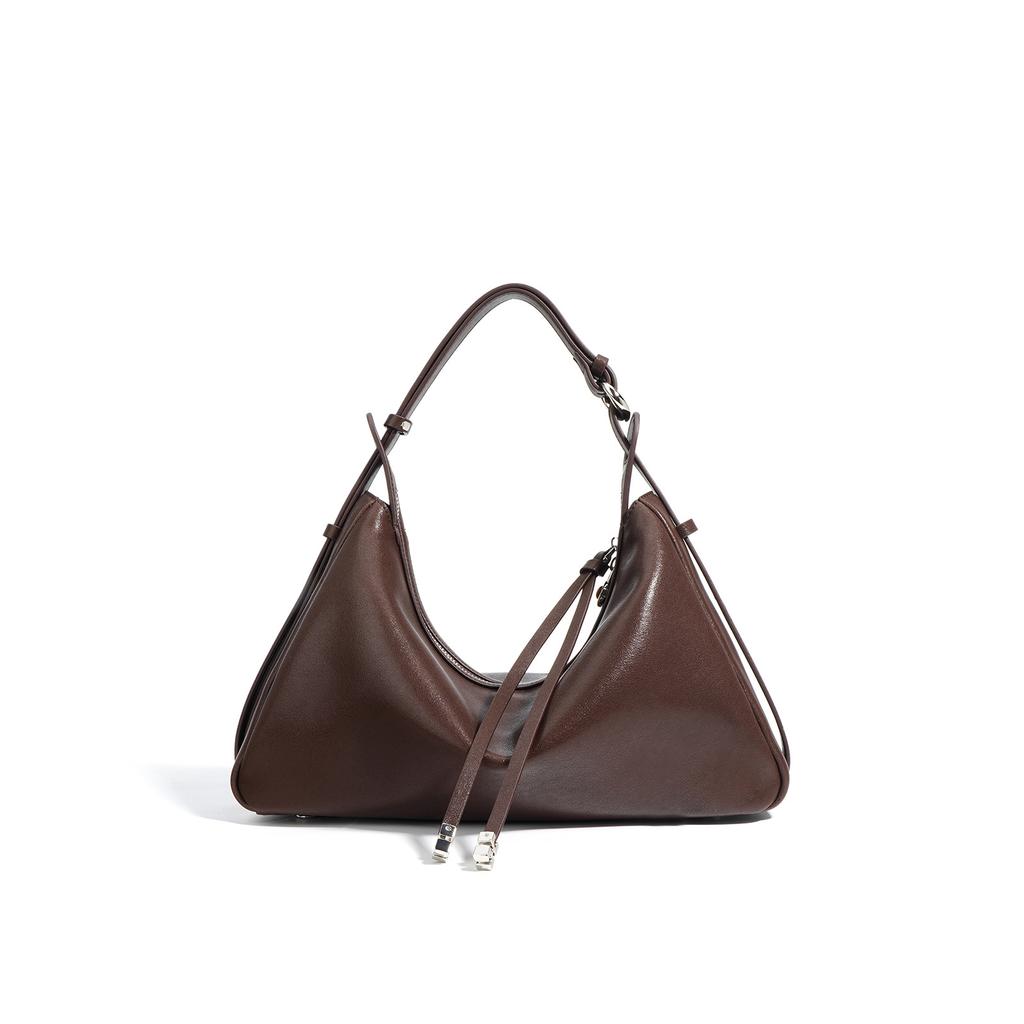 Genuine leather underarm bag 2025 new women's trendy commuter bag niche messenger bag cowhide crescent fashion shoulder bag