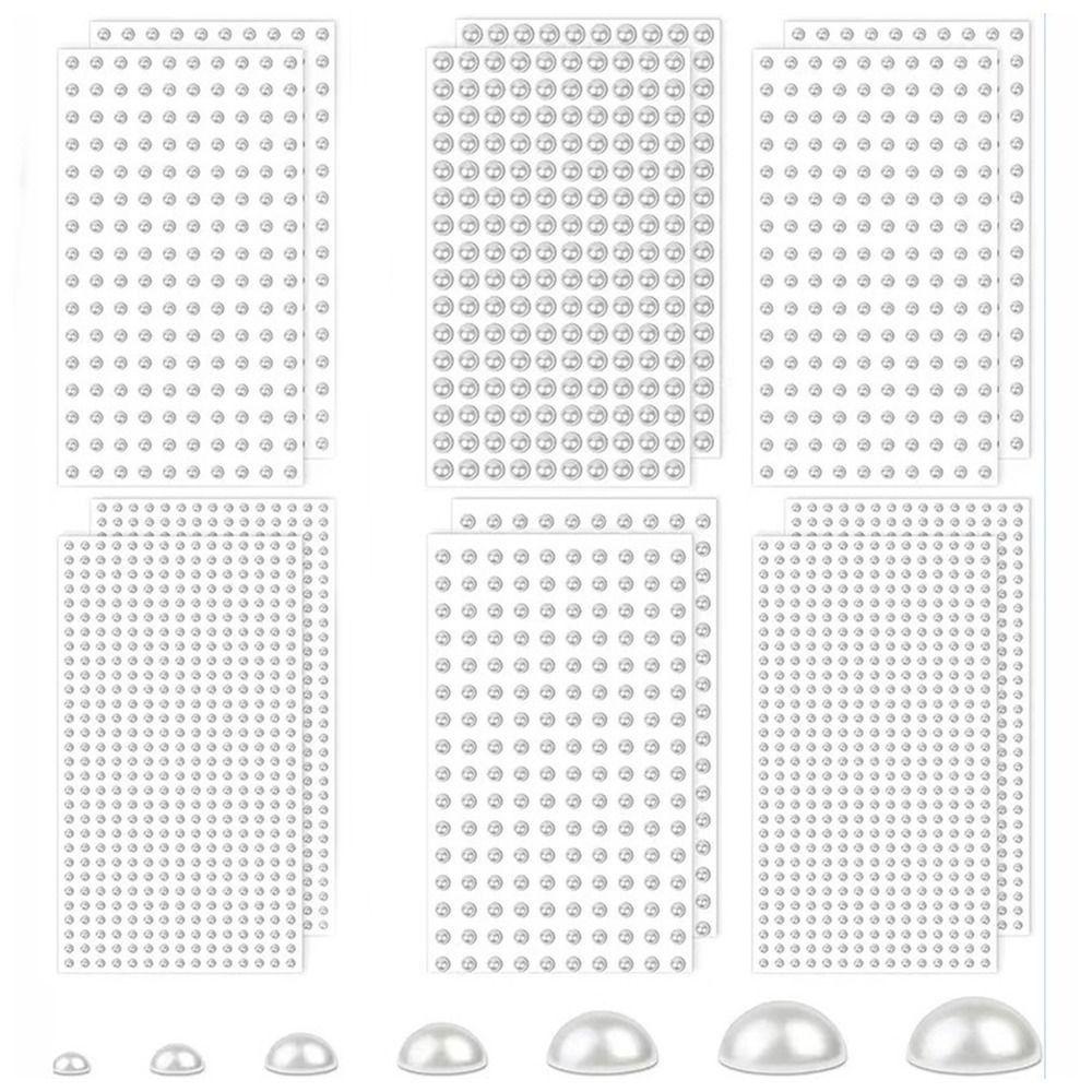 Samolepicí vlasové perly Lepicí perly Perly na obličej Samolepky s perlami Samolepky s perlami na vlasy Líčení obličeje