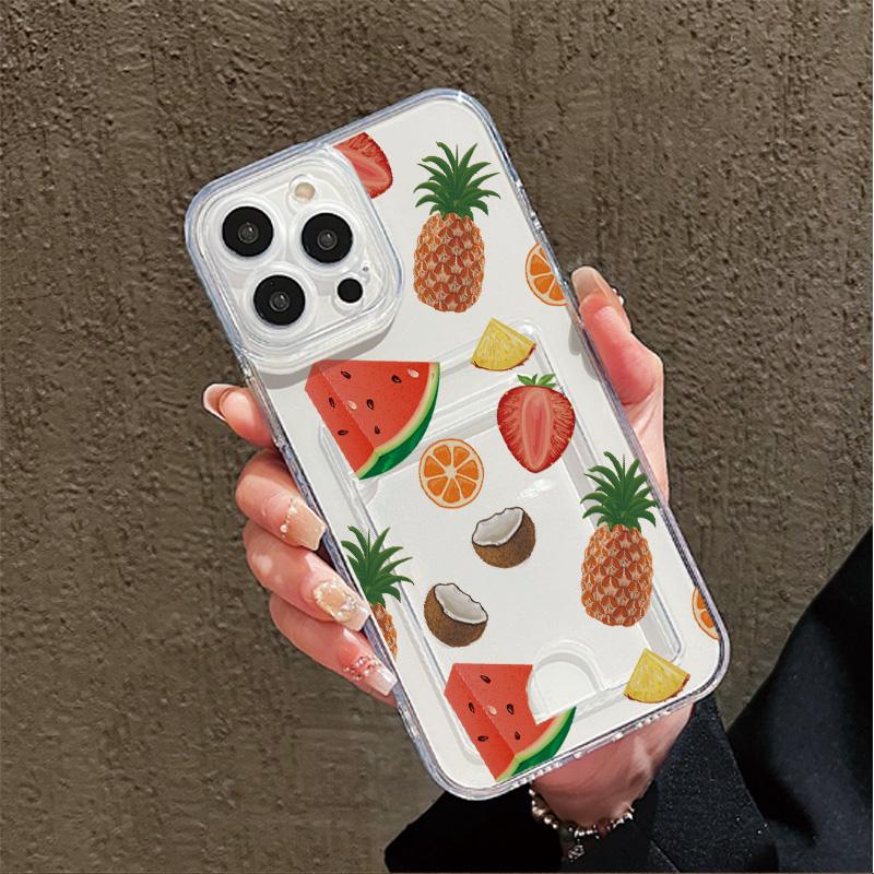 

Чехол-карман из силикона с держателем для карт для Samsung S23 S24 S25 Ultra Redmi Note 12 13 Pro Oppo A38 A58 A78 Vivo Y21 Y22 Прозрачный бампер для телефона Honor X8A (4G)