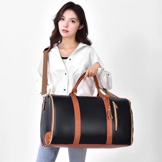 Convertible Garment Duffle Bag Travel Carry-On Tote Suit Bag 2-in-1 Hanging Garment Bag Weekender Overnight Bag for Business Trip Vacation