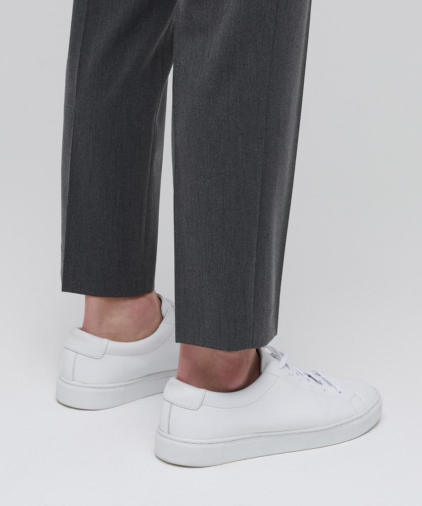 MUSINSA STANDARD Lightweight Tapered Hidden Banding Crop Slacks [Medium Gray]