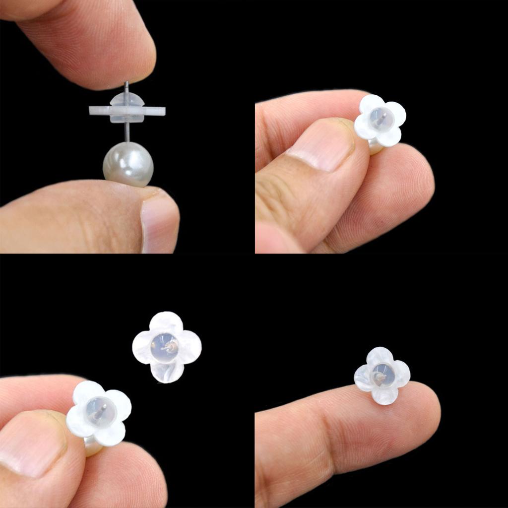 Transparent Ear Stabilizers for Earrings Acrylic Earplug Transparent Silicone Earring Lifters for Earring Backs Ear Lobe