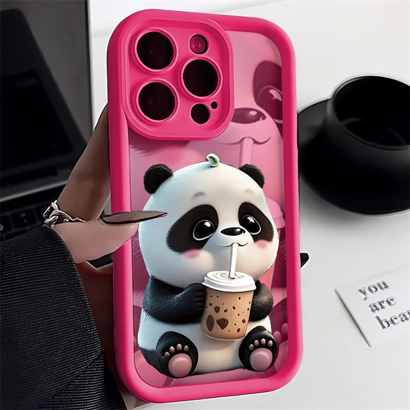 

Чехол для телефона Drink Tea Milk Panda для iPhone 13, чехол для iPhone 11, 15, 12, 14, 16, Pro Max, 7, 8 Plus, XR, XS, X SE, мягкий защитный чехол For iPhone 15Pro Max