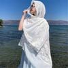 Handcrafts Solid Color Shawl Wrap Traditional Stitching Embroidery Shawl For Festival Weddings Travel Accessories