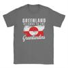 Mens Greenland Flag  T Shirt  Pure Cotton Clothes Funny Short Sleeve Crewneck Tees Original TShirt