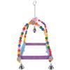 1Pcs Parrot Swing Stand Ladder Bright Color Hanging Playground Chewing Adventure Supplies for Cockatiels Parakeets Small Birds