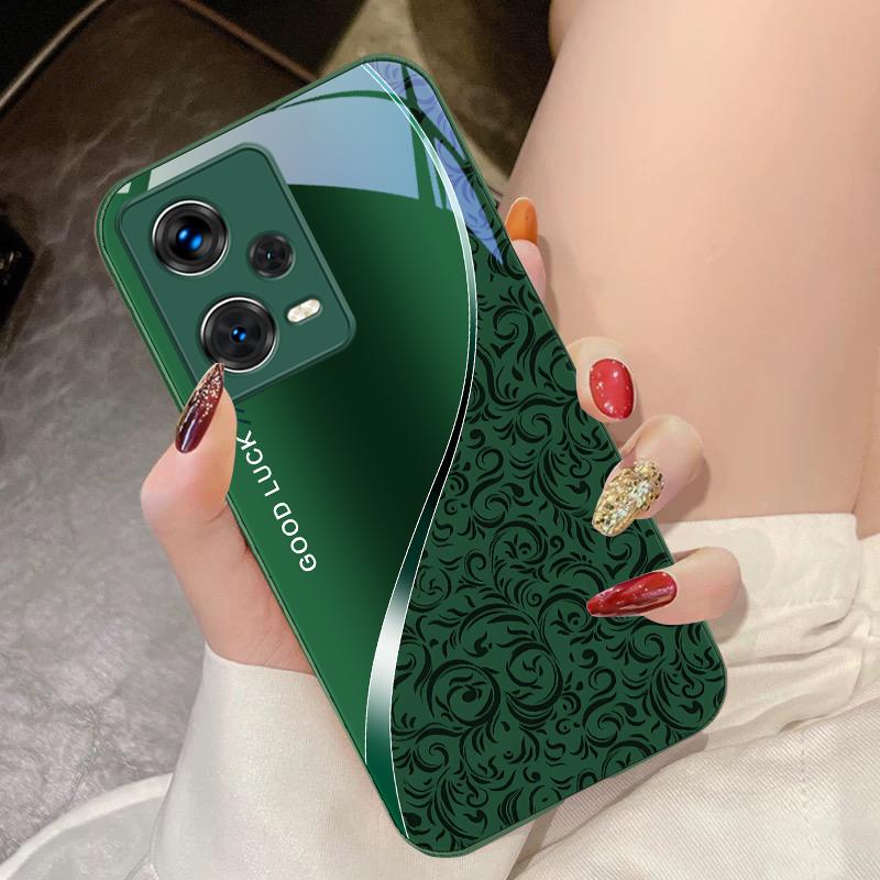 Vzor Gradient Černý Pro Xiaomi 14 Ultra 13 Lite Redmi Note 13 11 Pro 12 Plus Poco X6 3 Pro F4 6 GT Tvrzené Sklo Pouzdro na Telefon