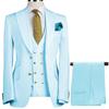 Men's European and American Slim-Fit Double-Breasted Suits: Professional and Wedding Three-Piece Sets