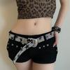Vintage Five-Pointed Star Belt Y2K Jeans Decor Adjustable Shiny Star Waistband  Dress Decoration