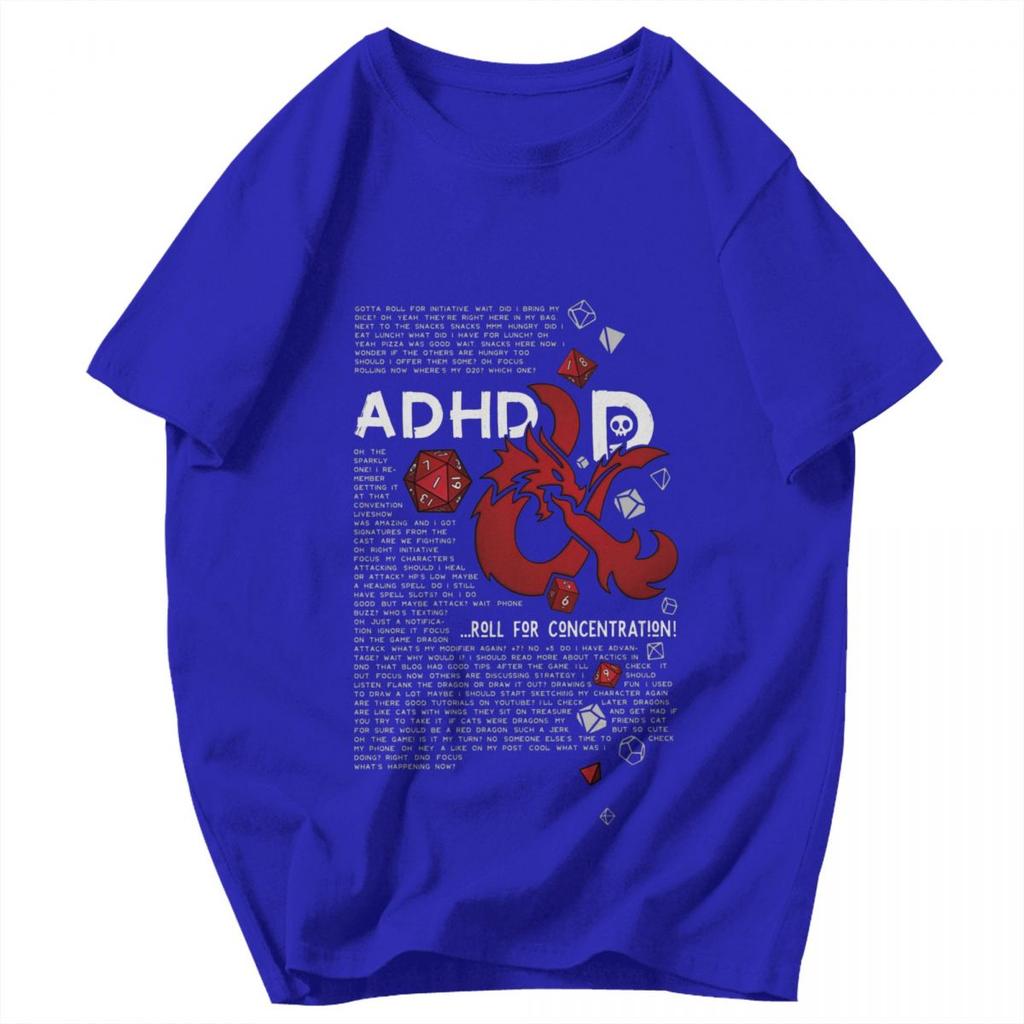Men T Shirt Gifts ADHDD Roll For Concentration Idea Y2K Graphic Short Sleeve Unisex Clothes T Shirts