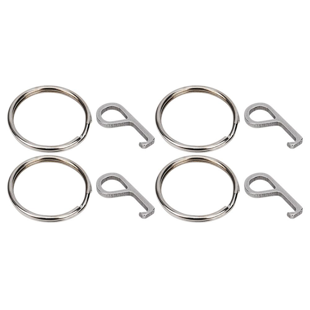 4 Sets EDC Mini Bottle Can Box Opener Knife Multifunction Tool Fish Hook Key Chain