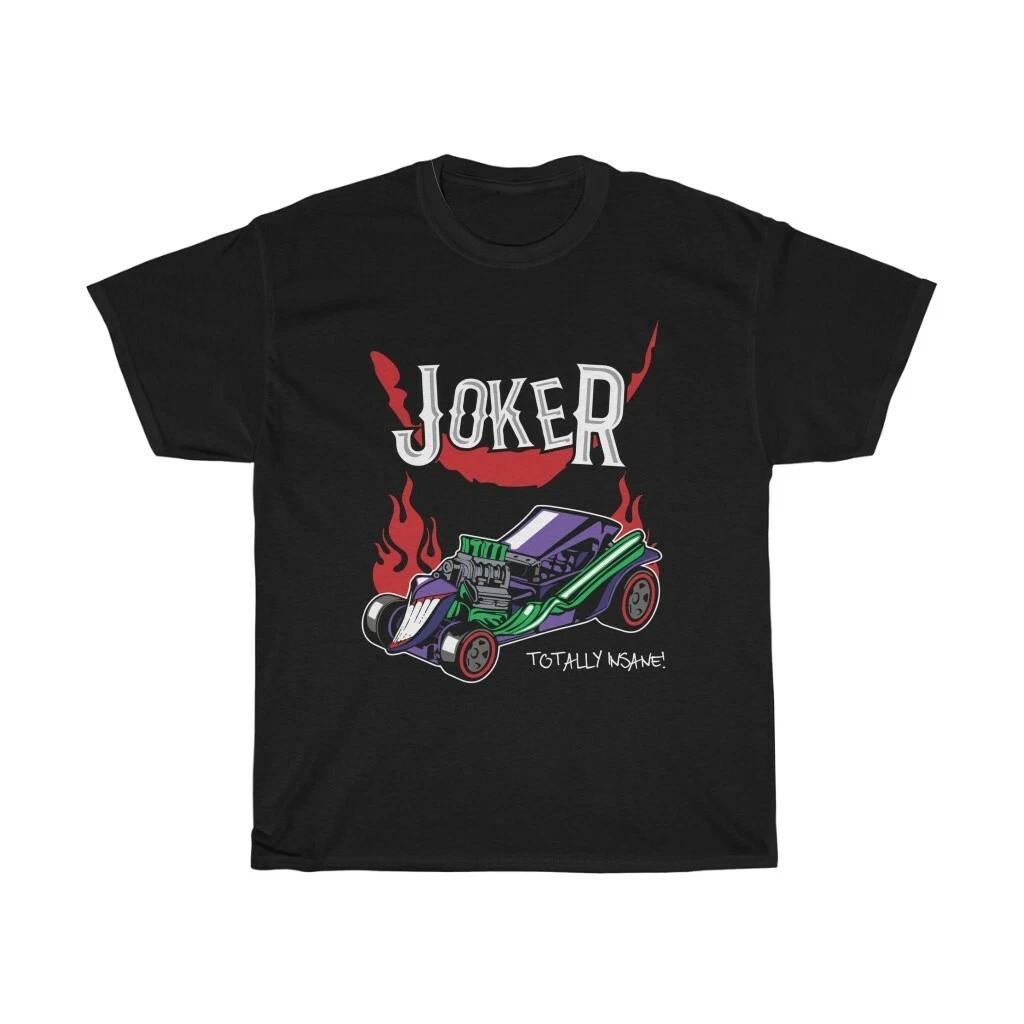 

Insane Joker Hot Rod, Blk Unisex Hvy Cotton Tshirt, Inspired By 1960s Batman TV 3XL