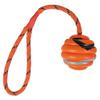 Dog Toy - Wavy Ball - 6 Cm - Strong Rope - Natural Rubber - Orange