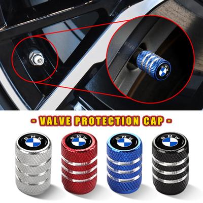For 4pcs Aluminum Car Wheel Tire Hub Air Valve Cap Dustproof Cover E87 E70 E91 E30 G20 E92 E93 E60 E46 E90 G30 E53 X1