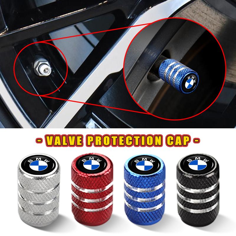 Für BMW 4 Stück Aluminium Auto Rad Reifen Nabe Luftventil Kappe Staubdichte Abdeckung E87 E70 E91 E30 G20 E92 E93 E60 E46 E90 G30 E53 X1