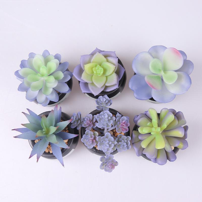 Home Decoration Simulation Succulent Plant Cement Bonsai, Fake Succulent Potted Plant, Mini Simulation Succulent Potted Plant