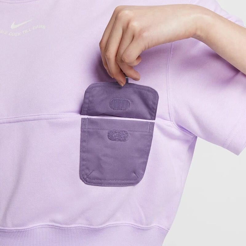 Nike Drop Shoulder Sleeve T Shirt Women's Lavender HF6176-517