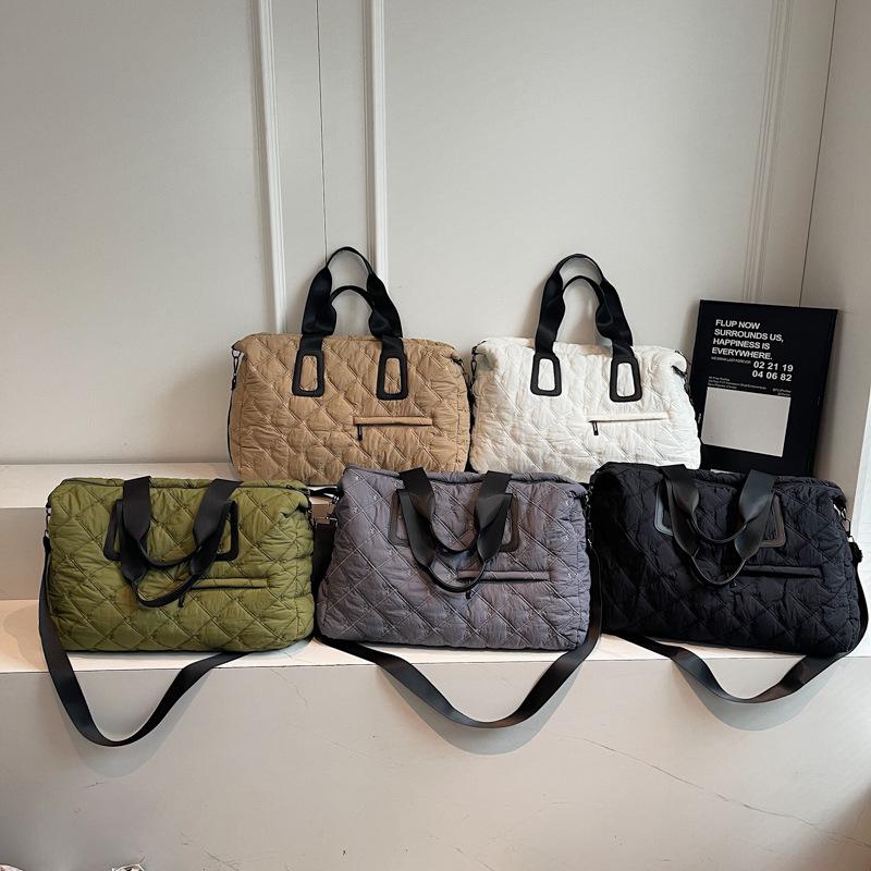 Herbst & Winter Diamantmuster Große Reise-Fitness-Handtasche & Umhängetasche