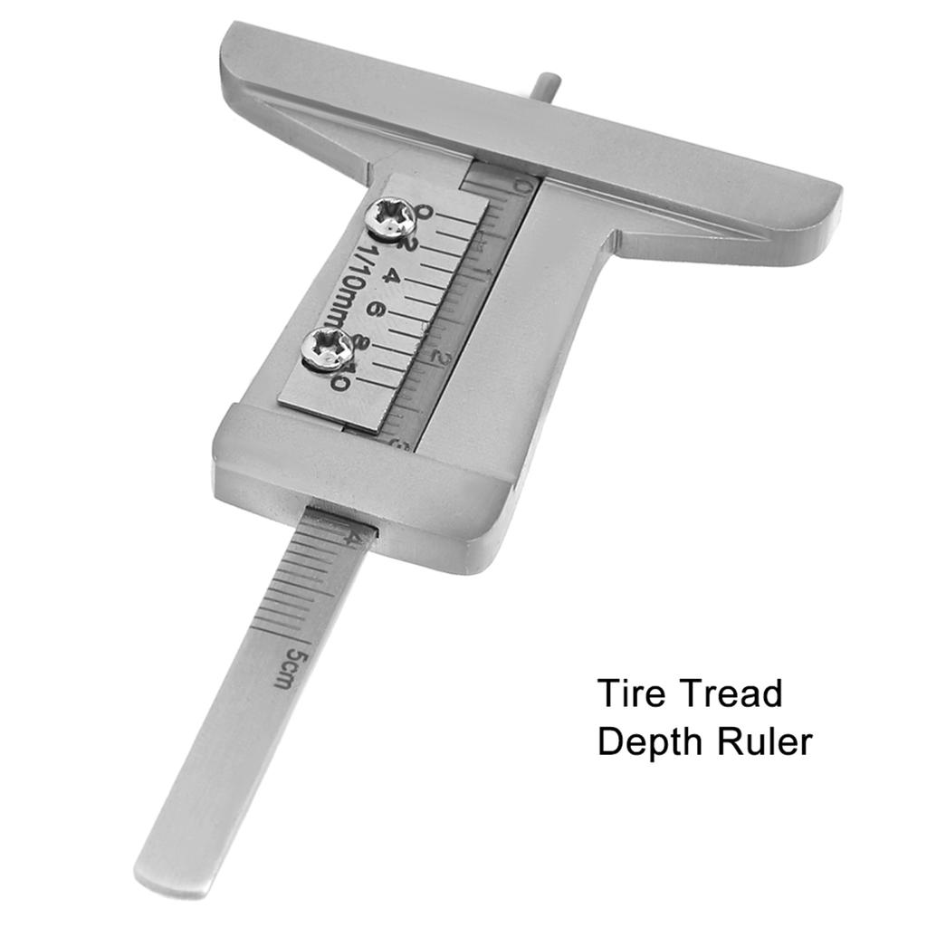Stainless Steel Tyre Tire Depth Gauge Meter Caliper for Car Truck Motorcycle 0‑10mm