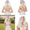 Openwork Bridal Veil Church Head Scarf Lace Chapel Mantilla Latin Mass Headpiece For Wedding Ceremony and Photography